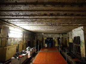 A general view shows a room of a bunker used after 1945 till 1994 by the Soviet army as the so-called "RANET" communications room in Wuensdorf, south of Berlin August 30, 2014.  REUTERS/Fabrizio Bensch