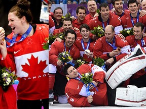 Canada men's and women's hockey teams have been named the best teams of Sochi 2014 by the IOC. (REUTERS)