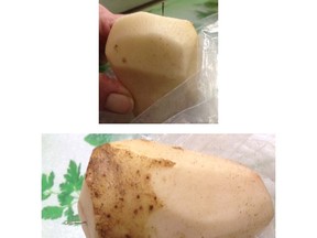Police in P.E.I. investigate food-tampering after consumers find sewing needles in potatoes sold across Atlantic Canada. (photo: RCMP)
