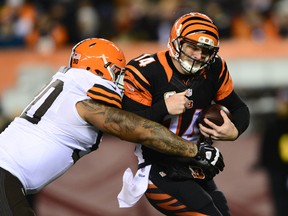 Bengals QB Andy Dalton had one of the worst games in NFL history on Thursday night. (USA TODAY SPORTS)