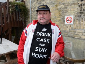 "It was a business decision. It is what the majority of our customers wanted."
Rich Hunter, shown on the patio at the King Edward Restaurant and Pub in Ilderton. The King Edward banned smoking on its patio two years ago. (MORRIS LAMONT, The London Free Press)