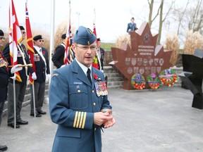 Commanding Officer of 8 Wing/CFB Trenton, Ont. Col. Dave Lowthian is seen at the  Afghanistan Repatriation Memorial in Trenton, Ont. Sunday, Nov. 9, 2014. - JASON MILLER/THE INTELLIGENCER/QMI AGENCY