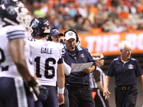 Argonauts’ Scott Milanovich held things together in the face of a lengthy list of setbacks and distractions that cost his team a playoff berth. (Carmine Marinelli/QMI Agency)