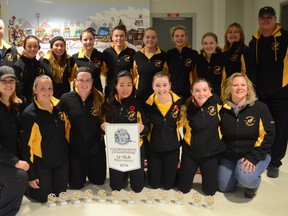 The Mitchell U16A ringette team won gold at the London tournament this past weekend, downing Forest 4-1 in the final. SUBMITTED PHOTO