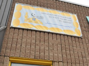 The mosque frequented by Martin Couture-Rouleau in Saint-Jean-sur-Richelieu, Que., was vandalized over the weekend. (SYLVAIN DENIS/QMI Agency)