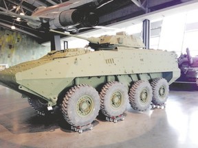 A made-in-London replica of the LAV III is on display at the Canadian War Museum.