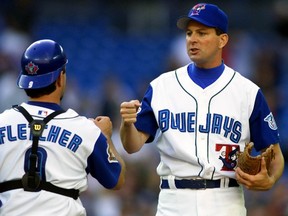 Pitcher Dan Plesac (right) came to the Blue Jays in a nine-player swap that also saw Carlos Garcia and Orlando Merced land in Toronto. Plesac initially didn’t want to report but he reconsidered and ended up being the best part of the deal for the Jays.(TORONTO SUN/FILES)