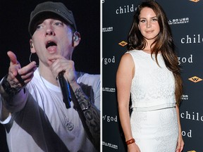 Eminem and Lana Del Rey. (WENN.COM file photos)