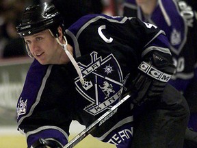 Hard-hitting Rob Blake was a force on the blue line over a couple of stints with the Los Angeles Kings, but won a Stanley Cup title with the Colorado Avalanche. (Toronto Sun/Files)