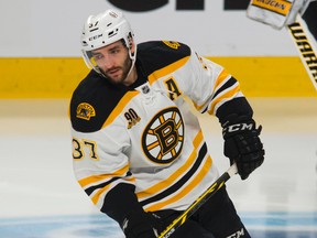 Patrice Bergeron of the Boston Bruins. (BEN PELOSSE/QMI Agency files)