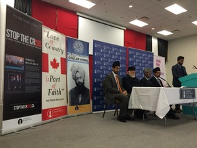 The Ahmadiyya Muslim Jama'at Canada held a press conference in Vaughan on Wednesday, Nov. 12, 2014. (MICHAEL PEAKE/Toronto Sun)