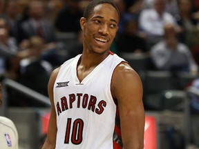 DeMar DeRozan was the most talked-about Raptor on Twitter during the first week of NBA action this year. (AFP/Getty)