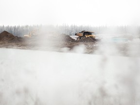 Construction equipment is pictured in the Athabasca Flats neighbourhood of Whitecourt, in November 2014.

File photo | Whitecourt Star