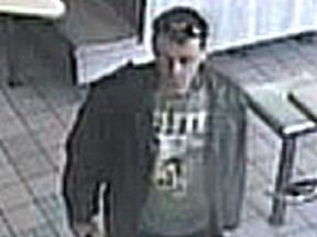 Investigators need help identifying this man, who is suspected of attempting to record images of a woman in a public washroom in Oshawa. (Durham Regional Police handout)