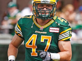 Eskimos linebacker J. C. Sherritt doesn't mind a defensive player getting the MOP, but would rather see his teammate get the honour. (Edmonton Sun)