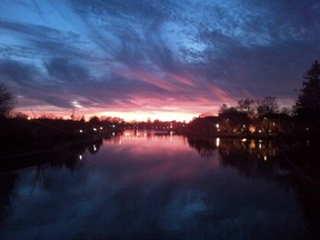 Submitted photo: Calum Munro took this picture on Nov. 13, 2014 of a sunset over Wallaceburg.