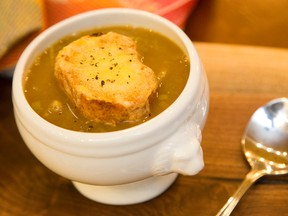 Onion Soup with Cheese Croutons. (Mike Hensen/QMI AGENCY)
