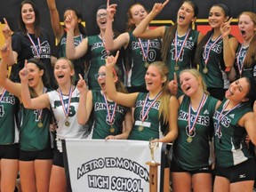 Spruce Grove Composite High School’s junior volleyball team pulled an upset in the Division 1 playoff championships last weekend, defeating top seeded Harry Ainlay in a five-set thriller. - Mitch Goldenberg, Reporter/Examiner