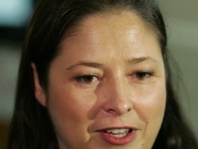 Susan McGee, Executive Director of Homeward Trust Edmonton, talks to the media in Edmonton on Monday, November 15, 2010. Tom Braid/Edmonton Sun