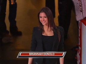 Briannah Donolo brought the house down at the Bell Centre on Thursday night. (YouTube screengrab)