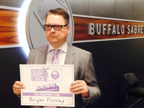 Sabres' GM Tim Murray is fighting for his uncle Bryan. TWITTER PHOTO/SUPPLIE