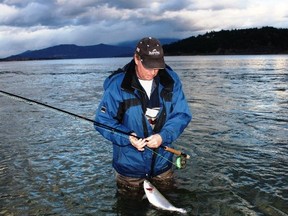 Successful Adams River B.C. trout angler