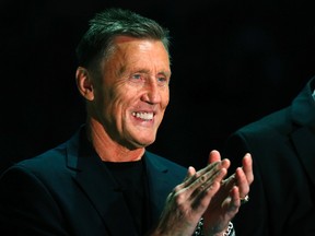 Leafs' great Borje Salming during the Hall of Fame introductions at the Air Canada Centre on Nov. 14, 2014. The Leafs announced Salming would be the next statue on Legends' Row. (Craig Robertson/Toronto Sun)