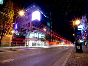 A long exposure for this photo of Dundas St. in London creates a magical effect. (CRAIG GLOVER, The London Free Press)