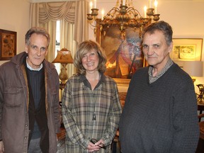 Thomas Quirk, left, Sandra Mercer and Tim Potter will be holding a unique antique and fine art sale and auction Nov. 21-23 of the collection of John L. Russell and Gerald Brenner. FRI., NOV. 14, 2014 KINGSTON, ONT. MICHAEL LEA THE WHIG STANDARD QMI AGENCY