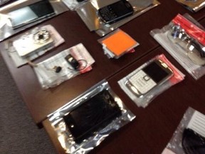 Hamilton Police tweeted some of the items recovered after a string of break-ins in Hamilton. (Twitter)