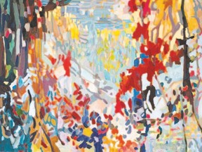 Lake View, a painting by London artist Donna Andreychuk, is part of a new exhibition, Crossroads, also featuring works by London?s Jamie Jardine.
