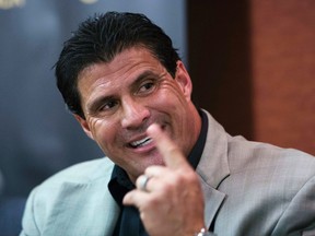 Former Major League Baseball player Jose Canseco speaks during a round table discussion regarding the prevalence of performance-enhancing drugs in sports, in New York September 4, 2013. (REUTERS)