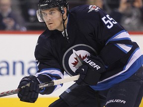 Mark Scheifele left Sunday's game against the Wild with an apparent leg injury. If he has to miss any length of time, the Jets hope they have the depth to get by without him.