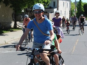 Councillor Catherine McKenney hits the road on her bike. A cycling advocate, McKenney sees a shift in thinking from both car drivers and cyclists. SUBMITTED PHOTO