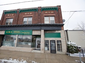 The city?s planning committee will consider a bid to tear down this building at 445-449 Dundas St. E. Tuesday. (DEREK RUTTAN, The London Free Press)