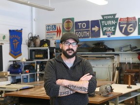 Gino Donato/The Sudbury Star
Peter Mihaichuk has opened Black Rectangle Brand Inc., a shop making everything from "animatronic creatures to foam-sculpted Frankenstein Monsters" in the former St. Mary's school at 26 Meehan St. in Capreol.