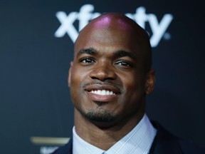 Minnesota Vikings running back Adrian Peterson has been suspended for the rest of the NFL season without pay. (REUTERS)