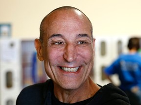 Hollywood mogul and co-creator of The Simpsons, Sam Simon, smiles while visiting the San Diego Humane Society after he financed the purchase of a chinchilla farm in order to rescue over 400 chinchillas and shutter the business in Vista, California August 19, 2014. Simon recently paid to save Ireland's gay bull Benjy from slaughter.
REUTERS/Mike Blake
