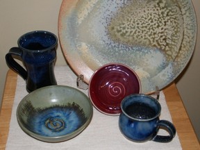 Handmade mugs, bowls and plates are among the Christmas gift ideas available at Black Dog Pottery. (Supplied photo)