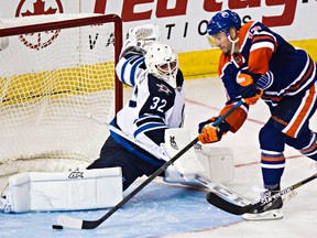 Steve Pinizzotto had six assists and 40 penalty minutes in nine games with the OKC Barons tonight. (Codie McLachlan, Edmonton Sun)