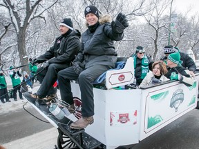 CFL Commissioner Mark Cohon took part of the parade at last year's Grey Cup in Regina and says he flet the -25 C temperatures. (Lyle Aspinall, QMI Agency)