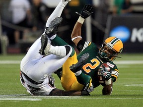 Eskimos receiver Fred Stamps has caught more than a few balls against the Calgary Stampeders (David Bloom, Edmonton Sun).