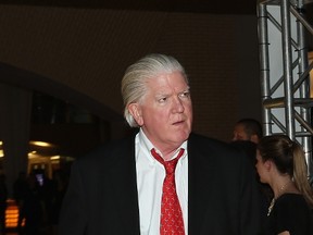 Brian Burke walks the red carpet prior to the induction ceremony at the Hockey Hall of Fame on November 17, 2014. (Bruce Bennett/Getty Images/AFP)