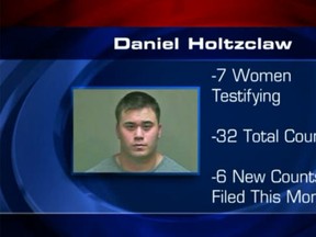 Daniel Holtzclaw is accused of sexually assaulting 13 women while on duty. (kfor.com screengrab)