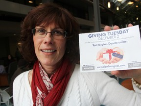 Anita Minielly is helping organize the local Giving Tuesday campaign this year. The new initiative, part of a global movement, is a fundraiser for 26 charitable agencies in Sarnia-Lambton. (TYLER KULA, The Observer)