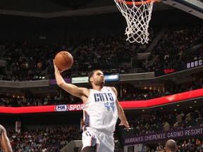 Jeffrey Taylor #44 of the Charlotte Bobcats dunks against the Los Angeles Lakers at the Time Warner Cable Arena on February 8, 2013 in Charlotte, North Carolina. (Brock Williams-Smith/NBAE via Getty Images/AFP)