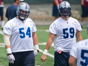 Jeff Perrett and Josh Bourke in training at Hebert Park in Montreal on Wednesday, July 10, 2013. (MARTIN CHEVALIER/QMI AGENCY)