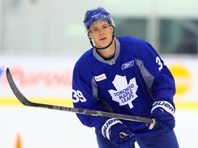 The Toronto Maple Leafs placed forward Matt Frattin on waivers on Nov. 19, 2014, hoping they will be able to send him to the AHL Marlies. (DAVE ABEL/Toronto Sun files)