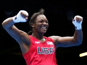 American boxer Claressa Shields made quick work of her opponent. (REUTERS)