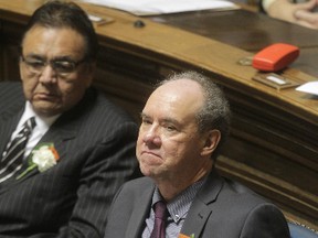 NDP MLA Greg Dewar, during the throne speech.  Thursday November 20, 2014.  Chris Procaylo/Winnipeg Sun/QMI Agency